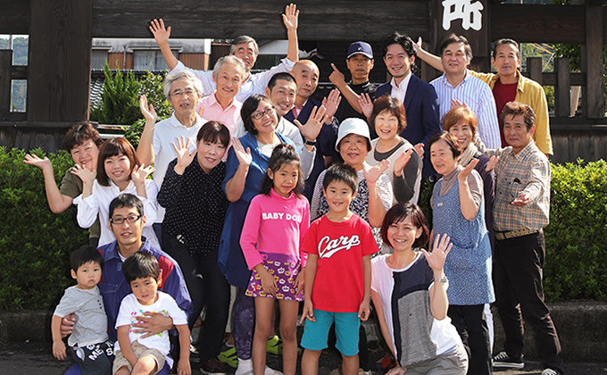 関金温泉じゃあまけ笑会、集合写真